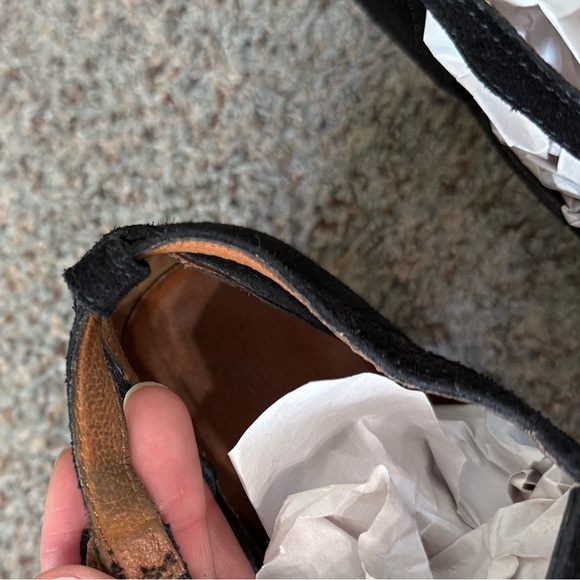 Frye Meghan Suede Ankle Booties Black Heel Women US 8B - Picture 13 of 13